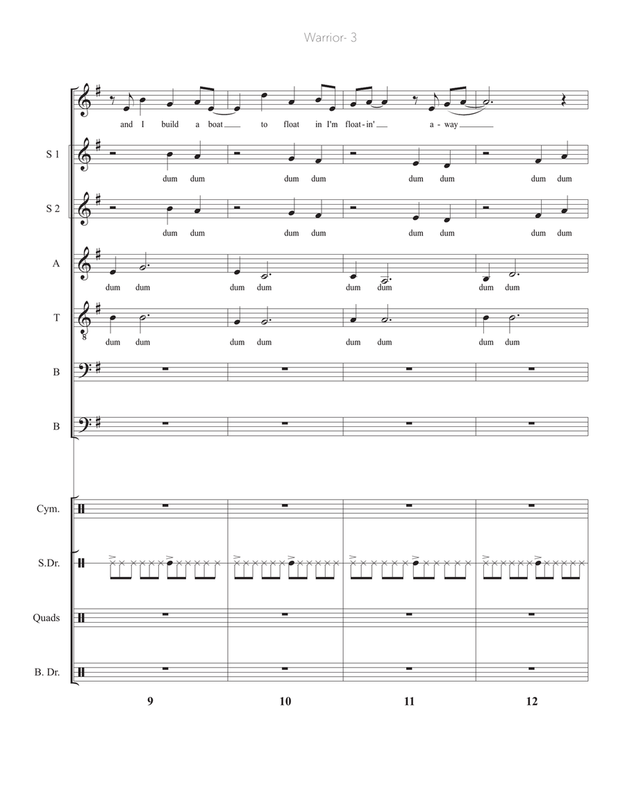 Warrior 4-Part scores gallery preview page 3