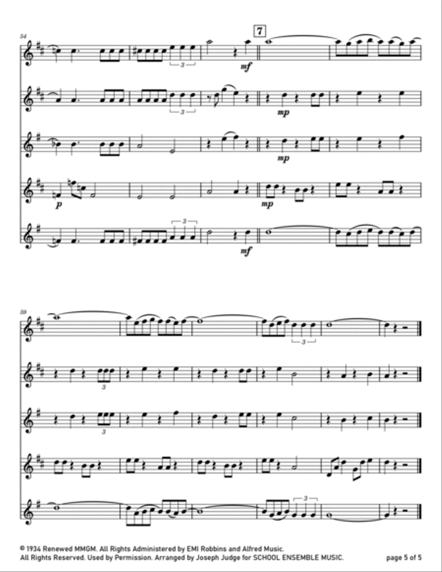 Blue Moon Saxophone Quartet scores gallery preview page 5