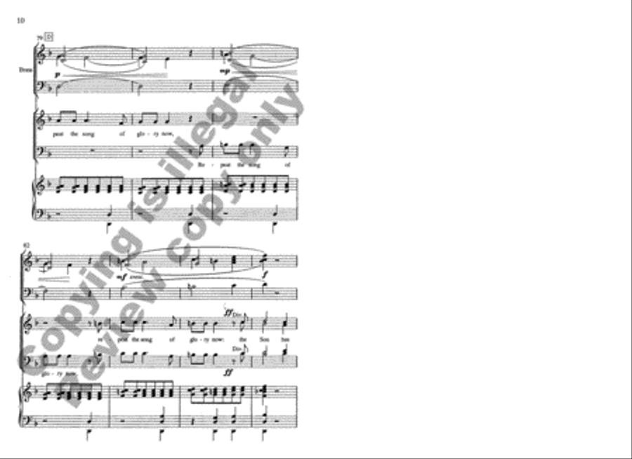 Begin the Song of Glory Now 4-Part scores gallery preview page 9
