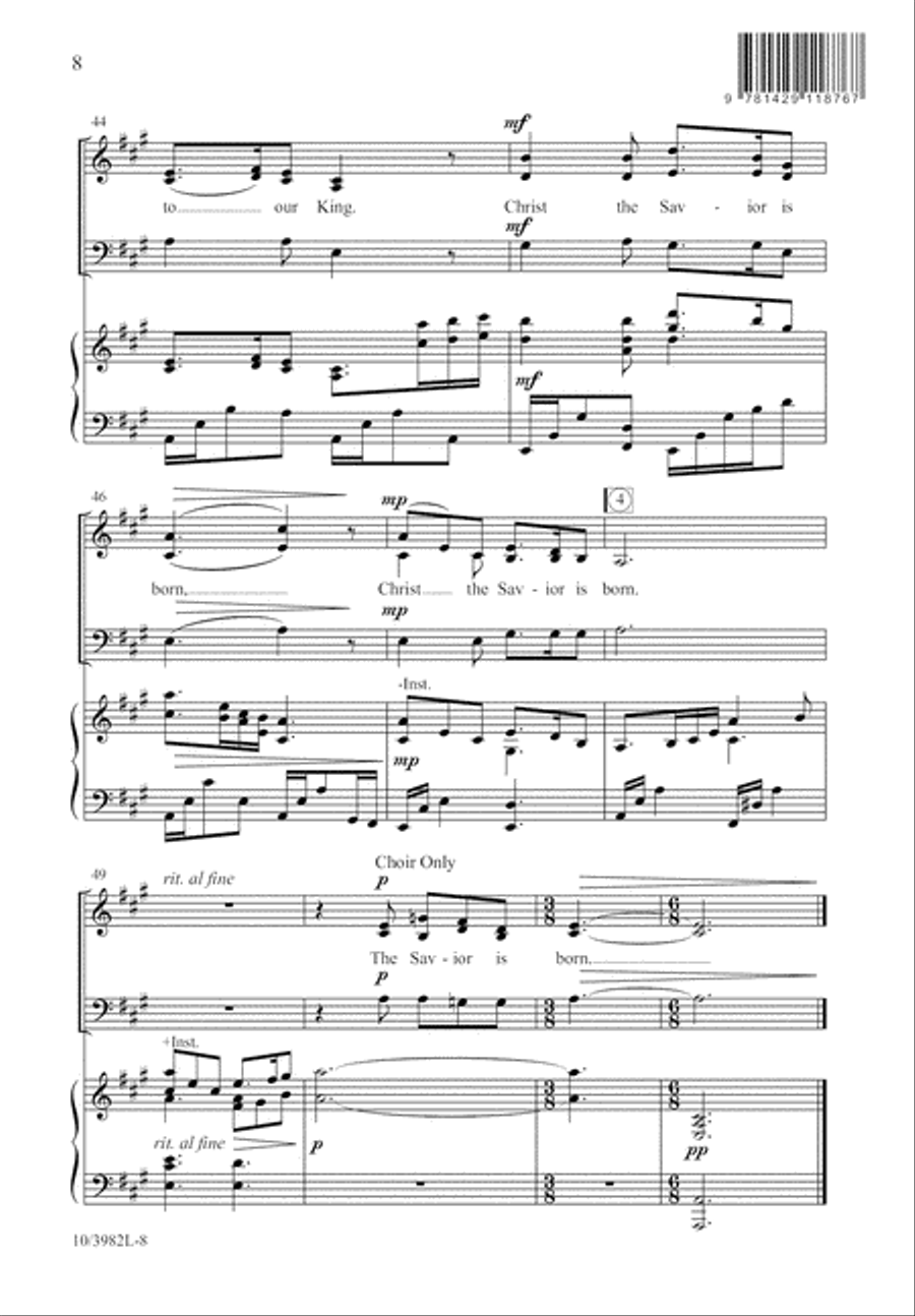 Silent Night, Holy Night 3-Part scores gallery preview page 9