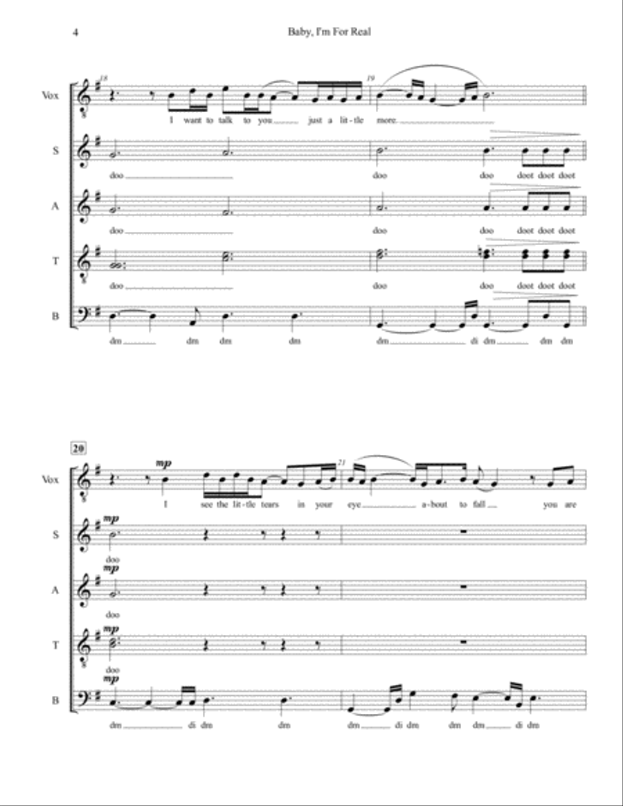 Baby I'm For Real Divisi scores gallery preview page 4
