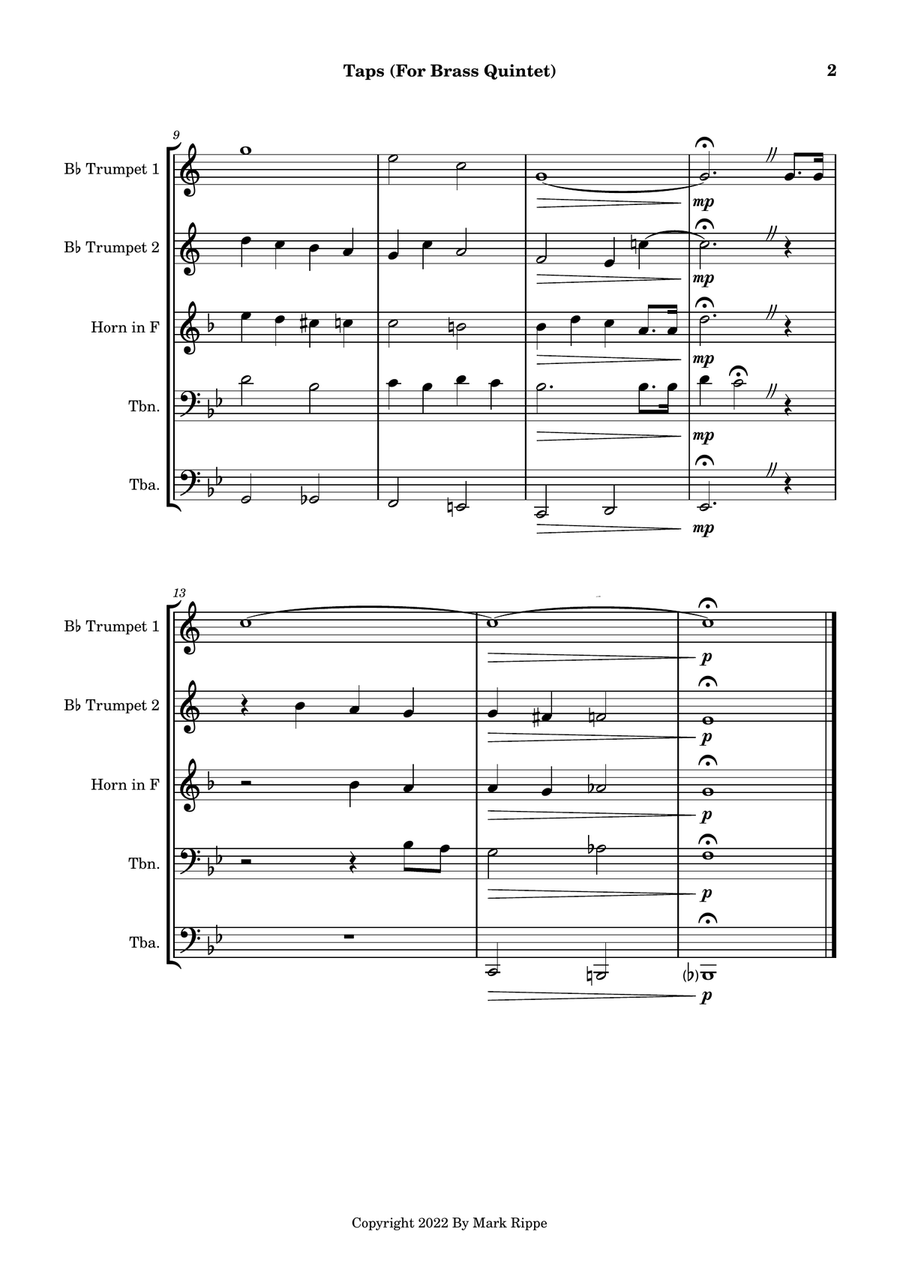 Taps (AM00151) Brass Ensemble scores gallery preview page 3