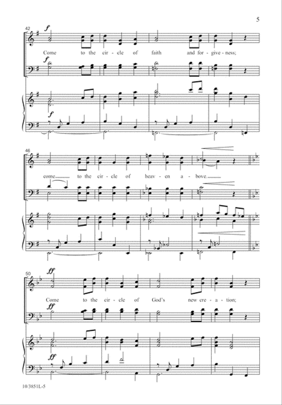 Come to the Circle 4-Part scores gallery preview page 5