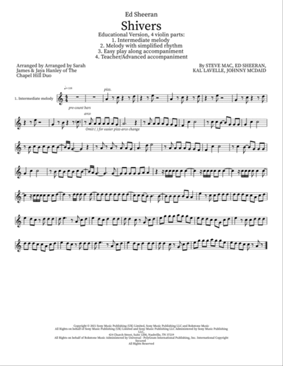 Shivers String Duet scores gallery preview page 4