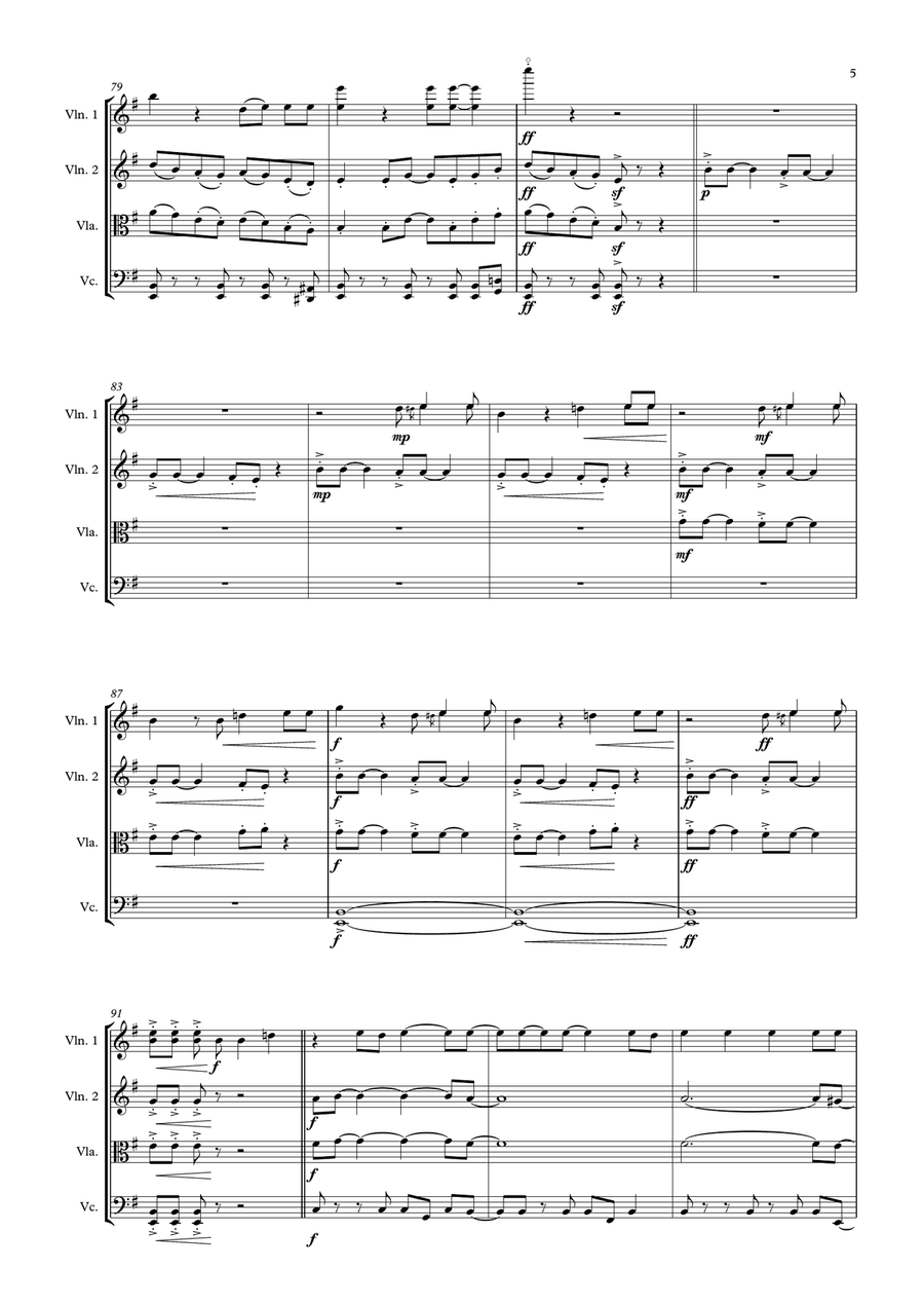 Happy String Quartet scores gallery preview page 5