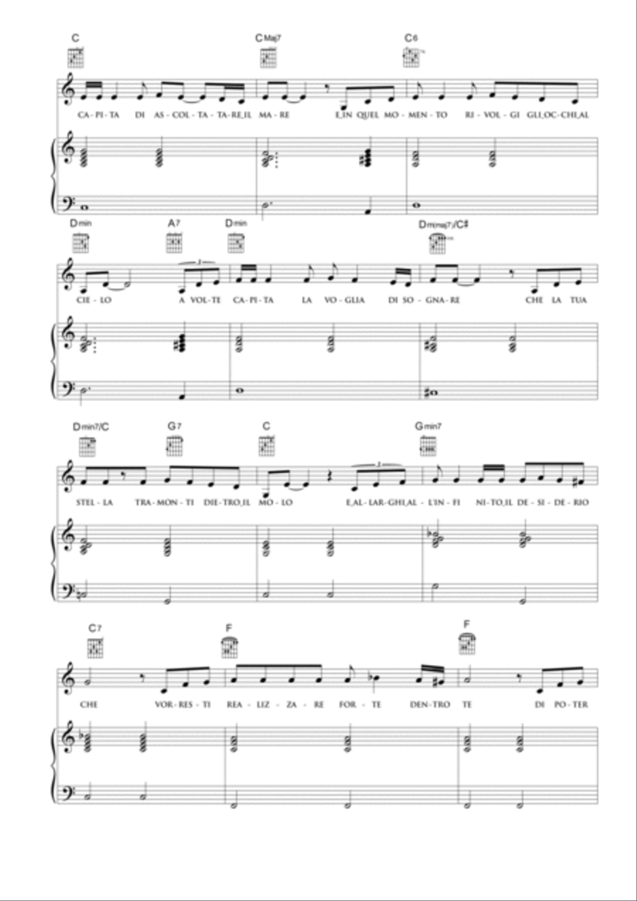 A volte capita Piano, Vocal, Guitar scores gallery preview page 2