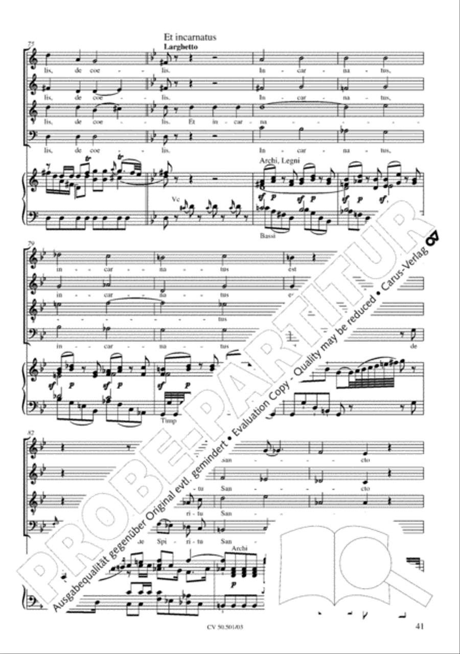 Mass in C Major 4-Part scores gallery preview page 42