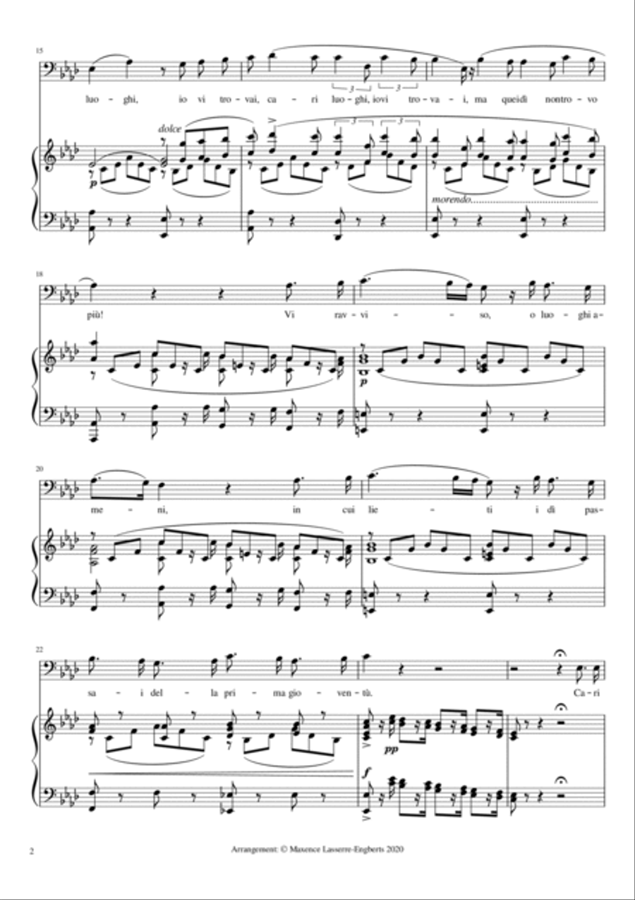 Vi ravviso, o luoghi ameni (La sonnambula) Bass Voice scores gallery preview page 2