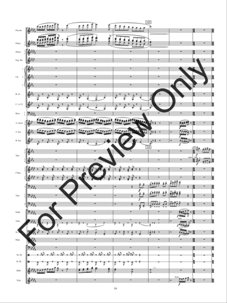 Holiday Rhapsody Concert Band scores gallery preview page 19