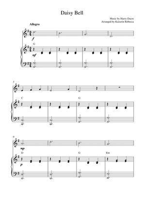 Daisy Bell (for harmonica solo and piano accompaniment)