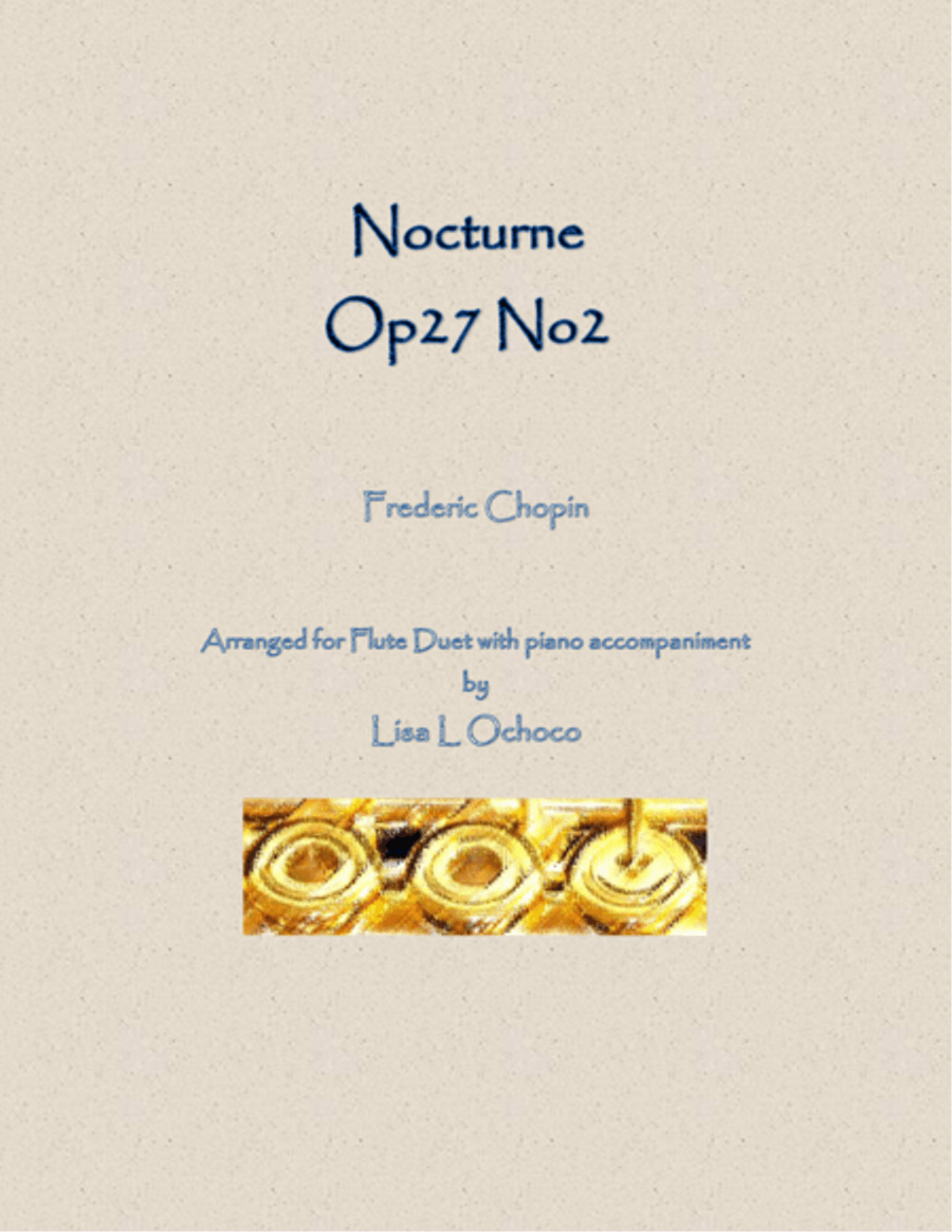 Nocturne Op27 No2 for Flute Duet and Piano Flute Duet scores gallery preview page 1