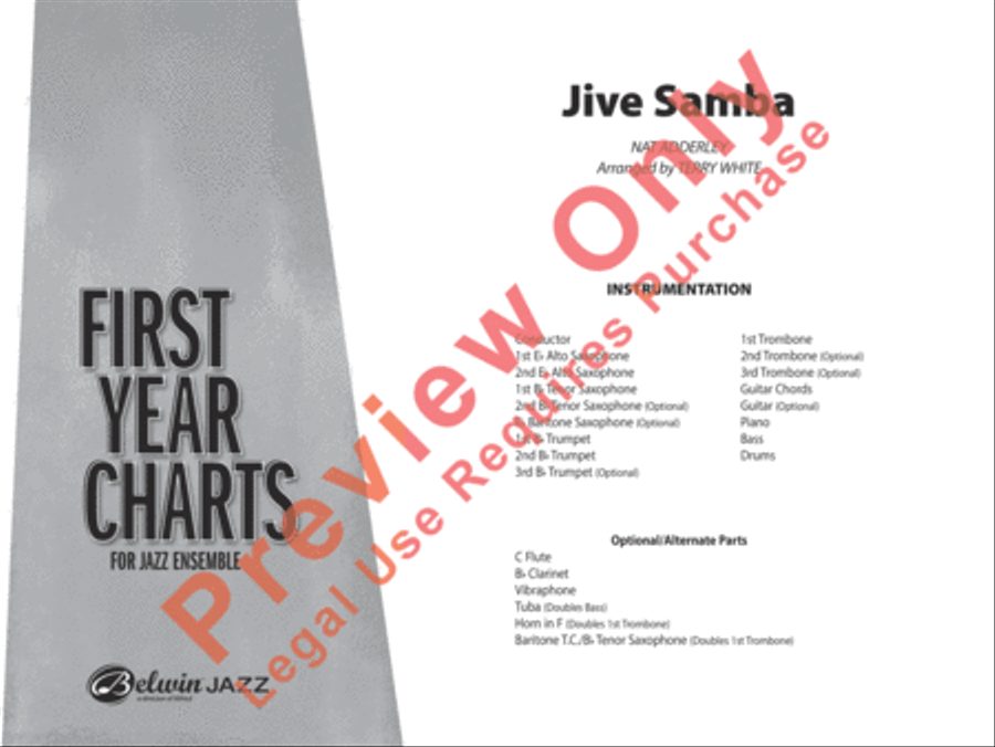 Jive Samba Jazz Ensemble scores gallery preview page 18