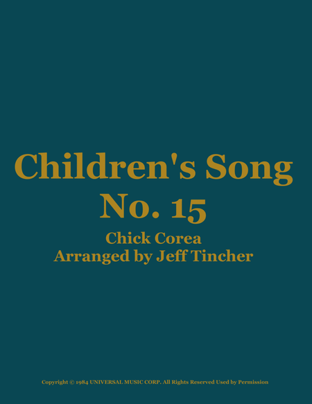 Children's Song No. 15 image number null