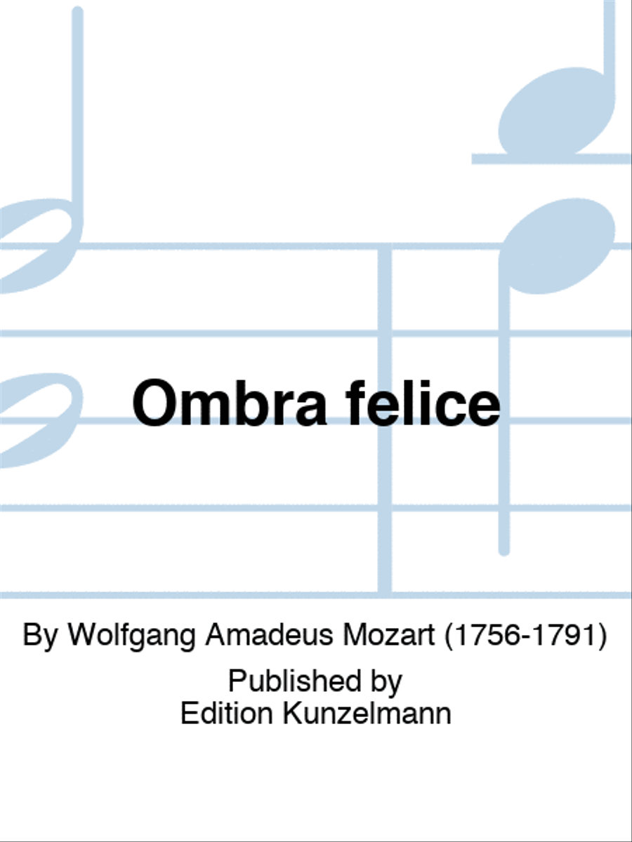 Ombra felice Ombra felice Oboe scores gallery preview page 1