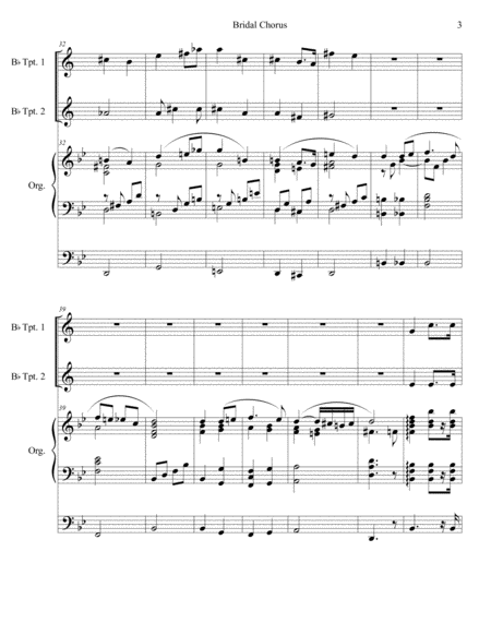 Bridal Chorus (Duet for Bb-Trumpet - Organ Accompaniment) image number null
