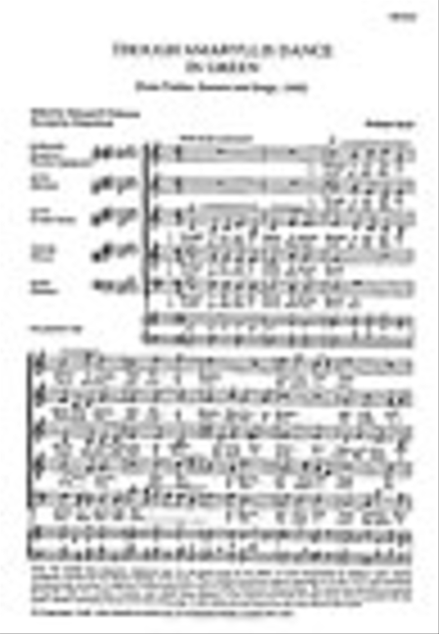 Though Amaryllis dance in green Choir scores gallery preview page 1