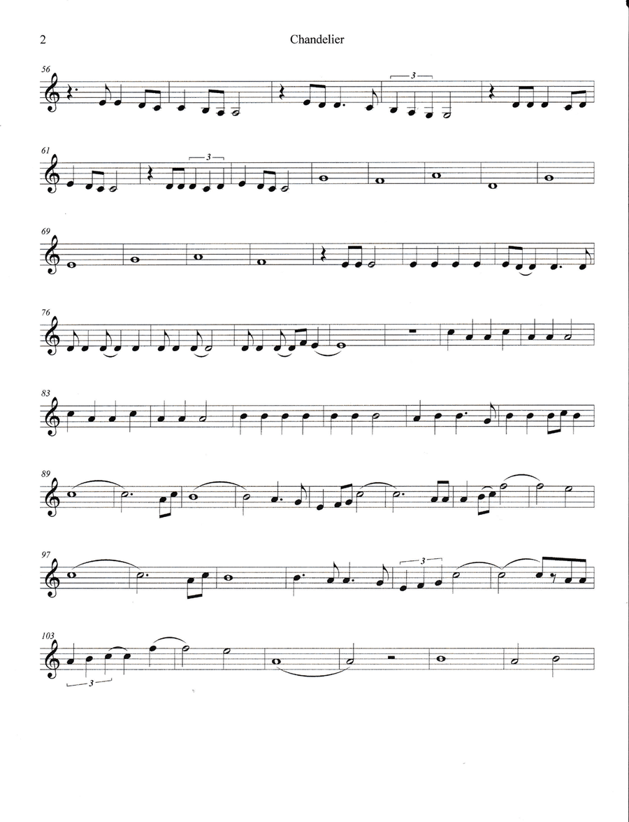 Chandelier Woodwind Duet scores gallery preview page 2