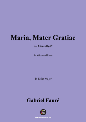 Book cover for G. Fauré-Maria,Mater Gratiae,in E flat Major,Op.47 No.2
