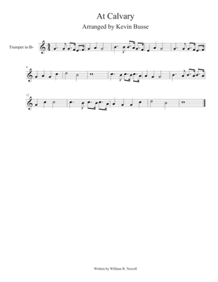 Book cover for At Calvary (Easy key of C) - Trumpet