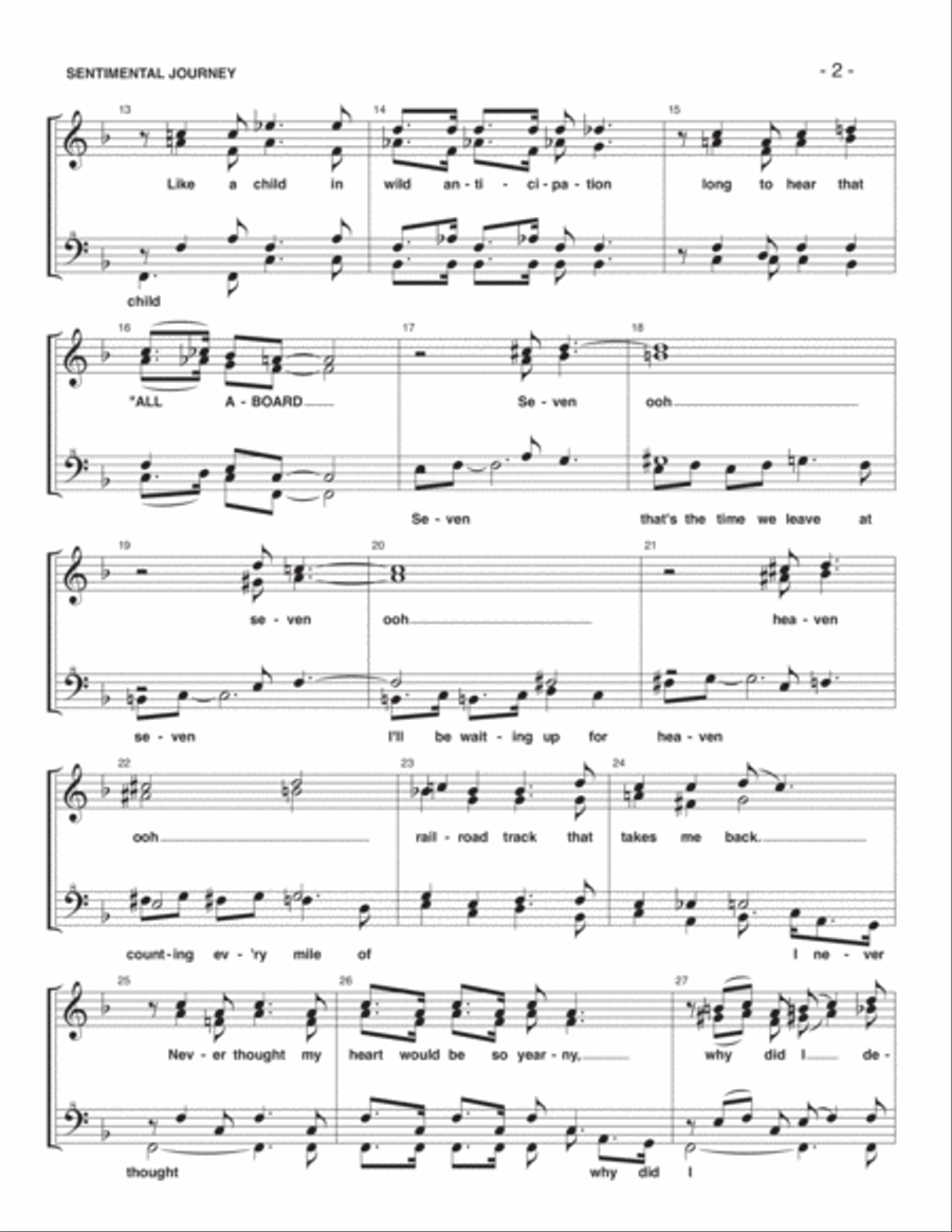 Sentimental Journey TTBB scores gallery preview page 2