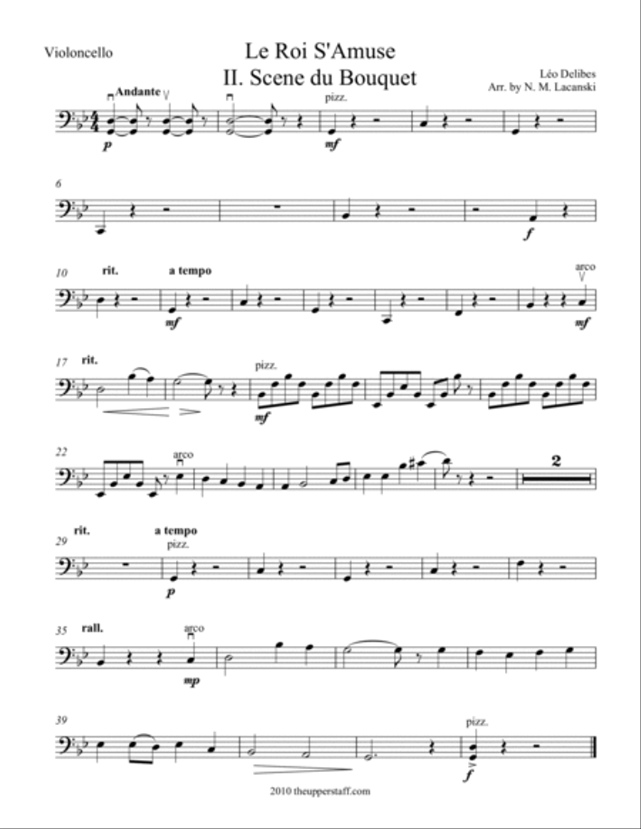 Le Roi S'Amuse Scene du bouquet String Orchestra scores gallery preview page 2