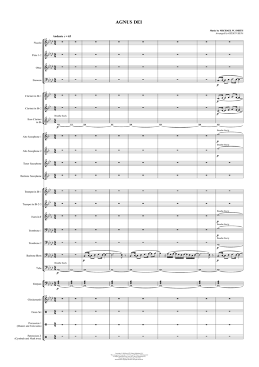 Agnus Dei Concert Band scores gallery preview page 4