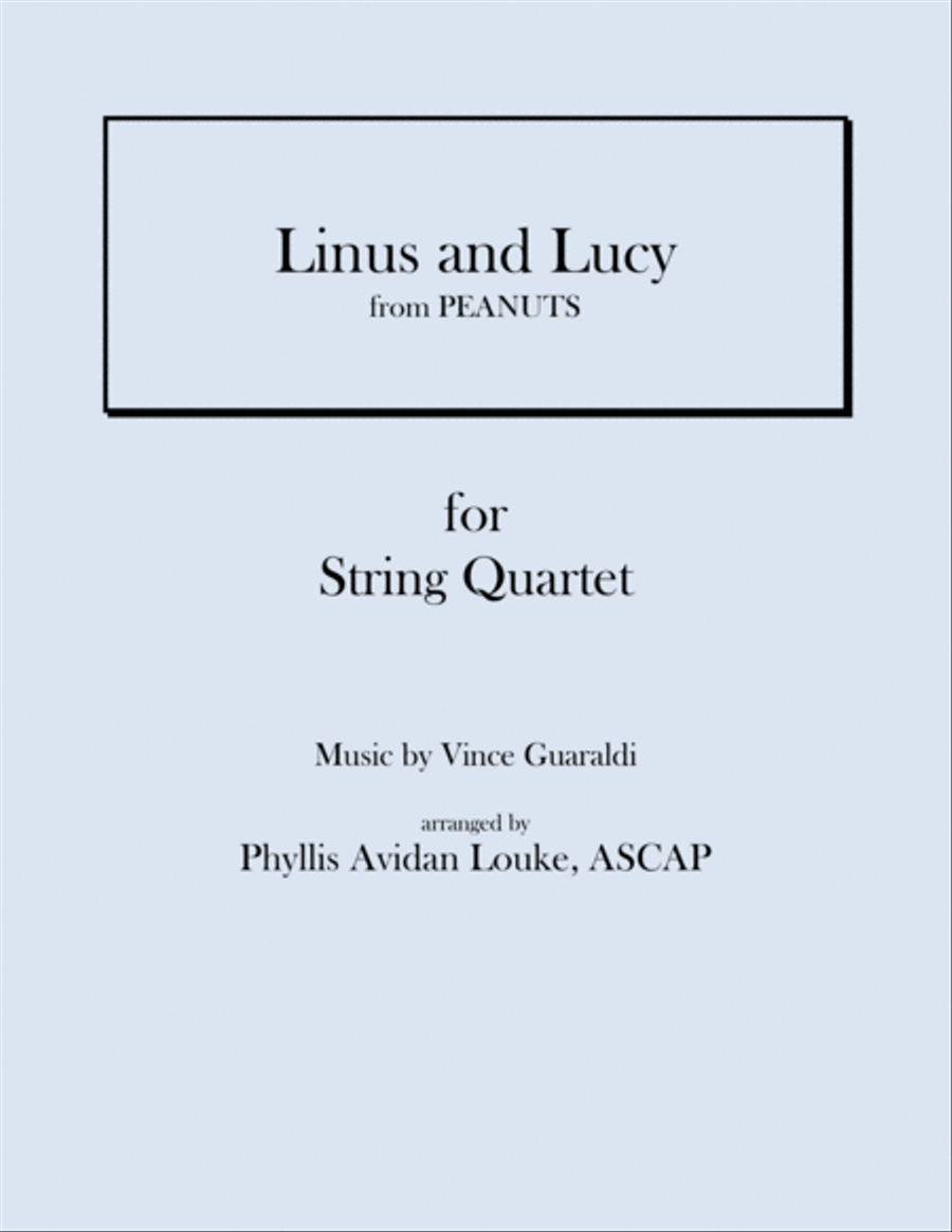 Linus And Lucy String Quartet scores gallery preview page 1