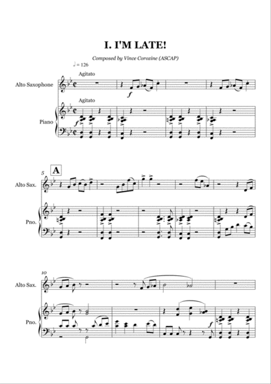 New York Concerto for Saxophone and Piano Alto Saxophone scores gallery preview page 4