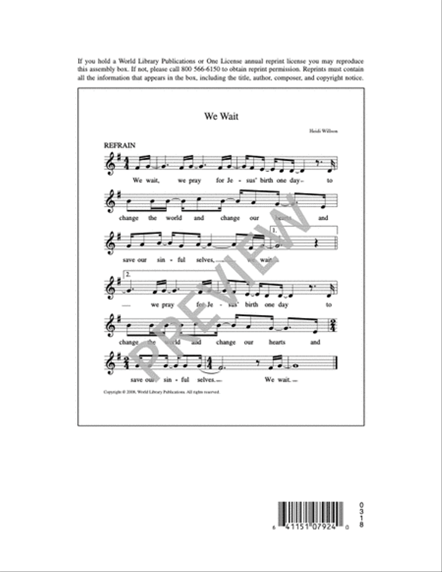 We Wait We Wait 4-Part scores gallery preview page 7