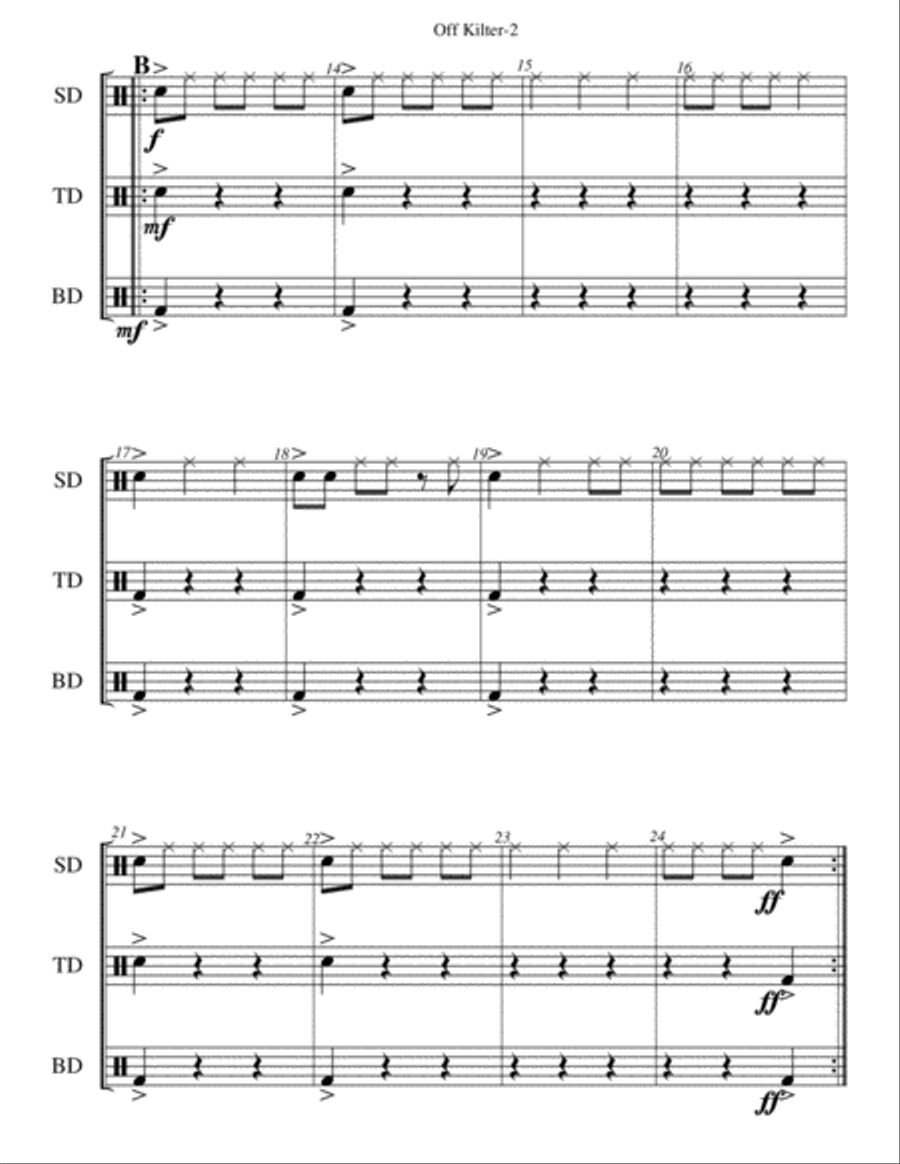 Off Kilter Percussion Ensemble scores gallery preview page 3