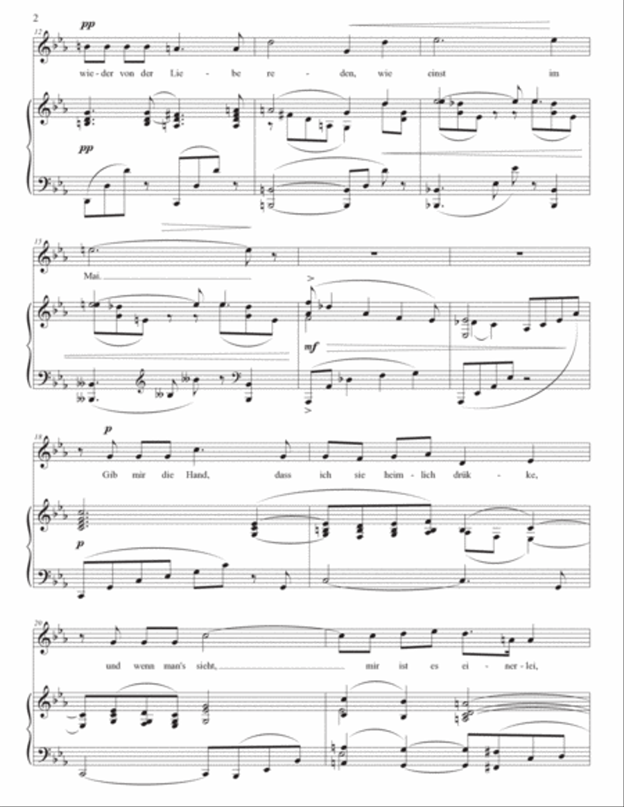 STRAUSS: Allerseelen, Op. 10 no. 8 (transposed to E-flat major) Voice scores gallery preview page 3