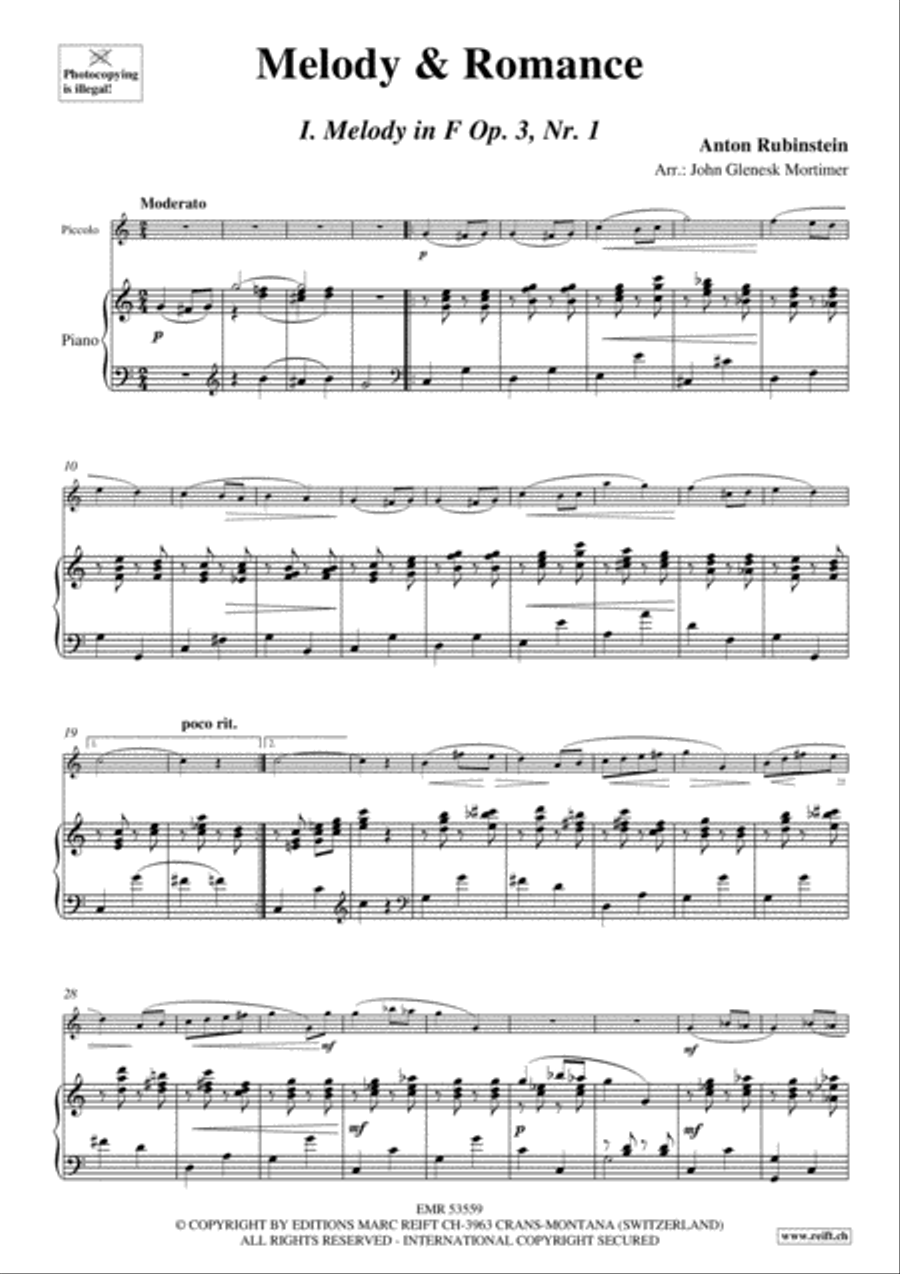 Melody & Romance Piccolo scores gallery preview page 4