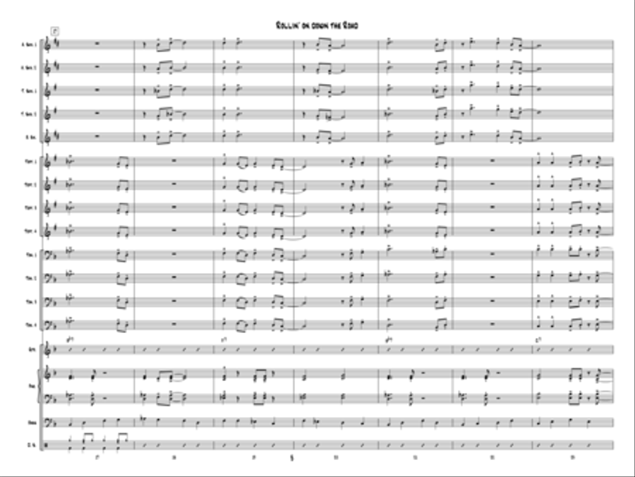 Rollin' On Down The Road Rollin' On Down The Road Jazz Ensemble scores gallery preview page 4