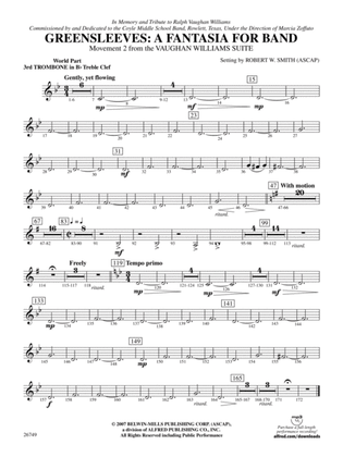 Greensleeves: (wp) 3rd B-flat Trombone T.C.