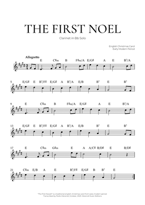 The First Noel (Clarinet Solo) - Christmas Carol