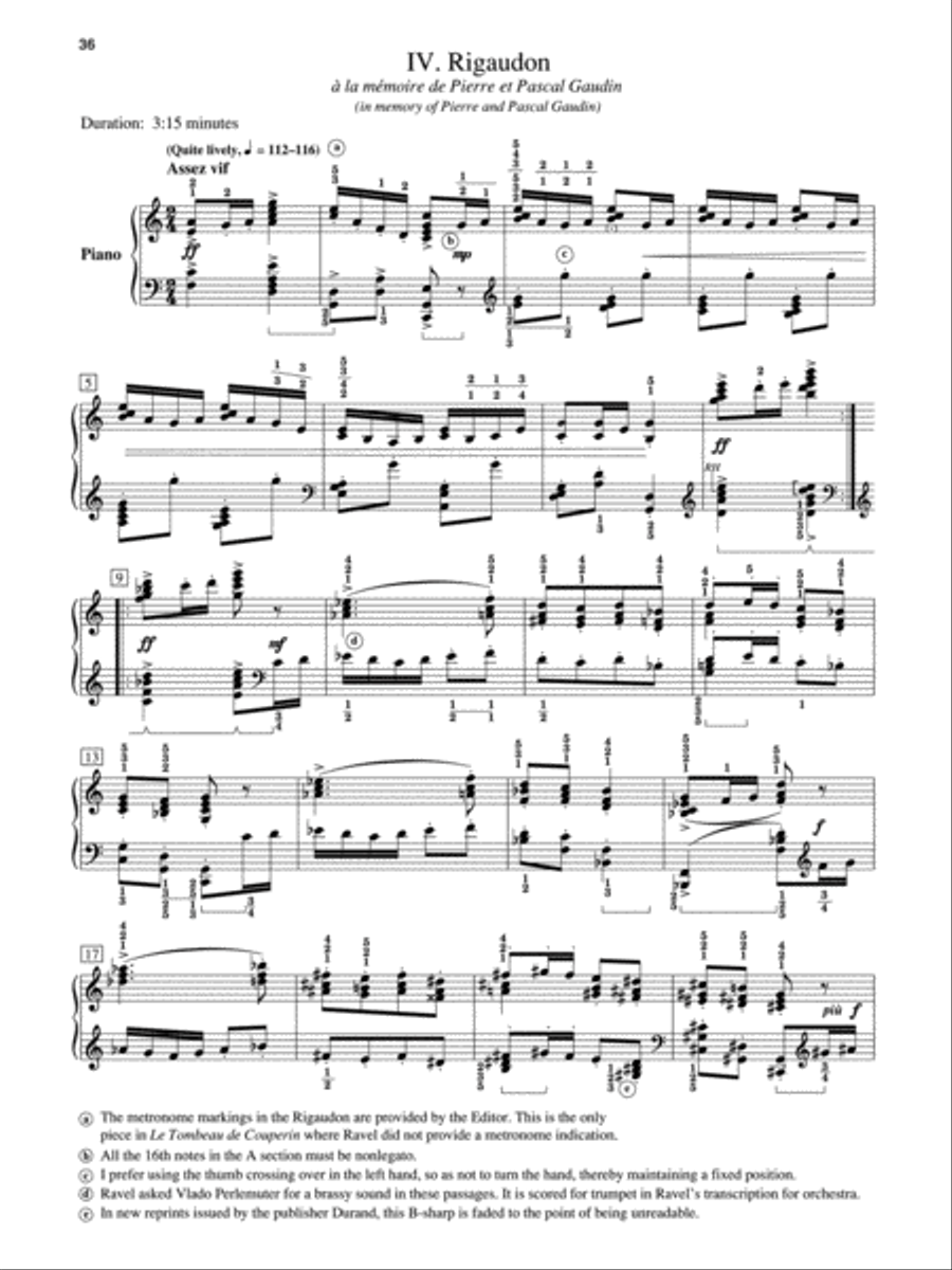 Le Tombeau de Couperin Piano Solo scores gallery preview page 4