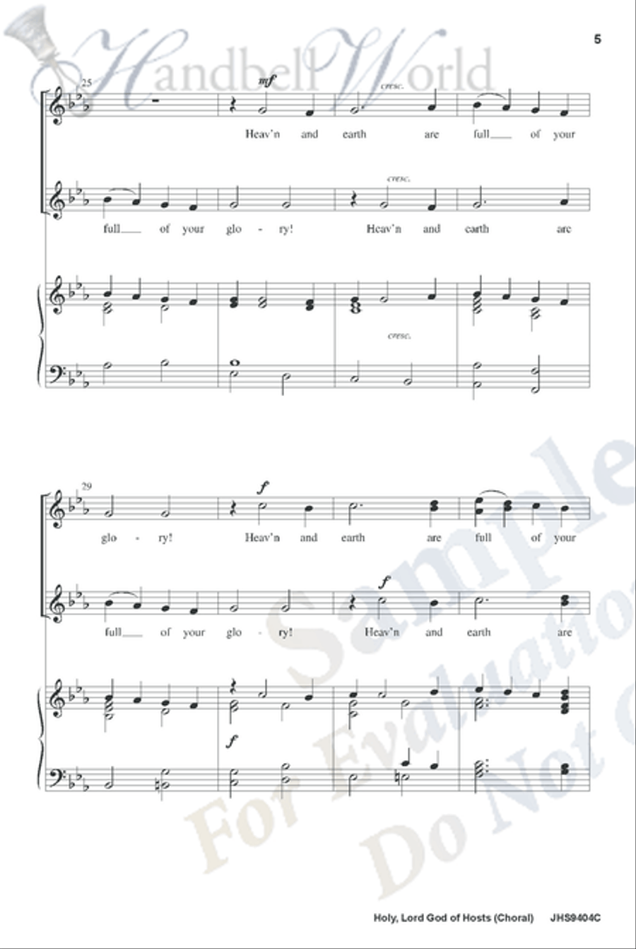 Holy Lord God of Hosts 5-Octaves scores gallery preview page 4