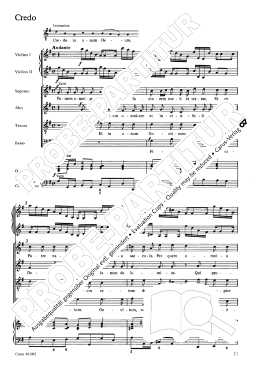 Missa brevis 4-Part scores gallery preview page 12