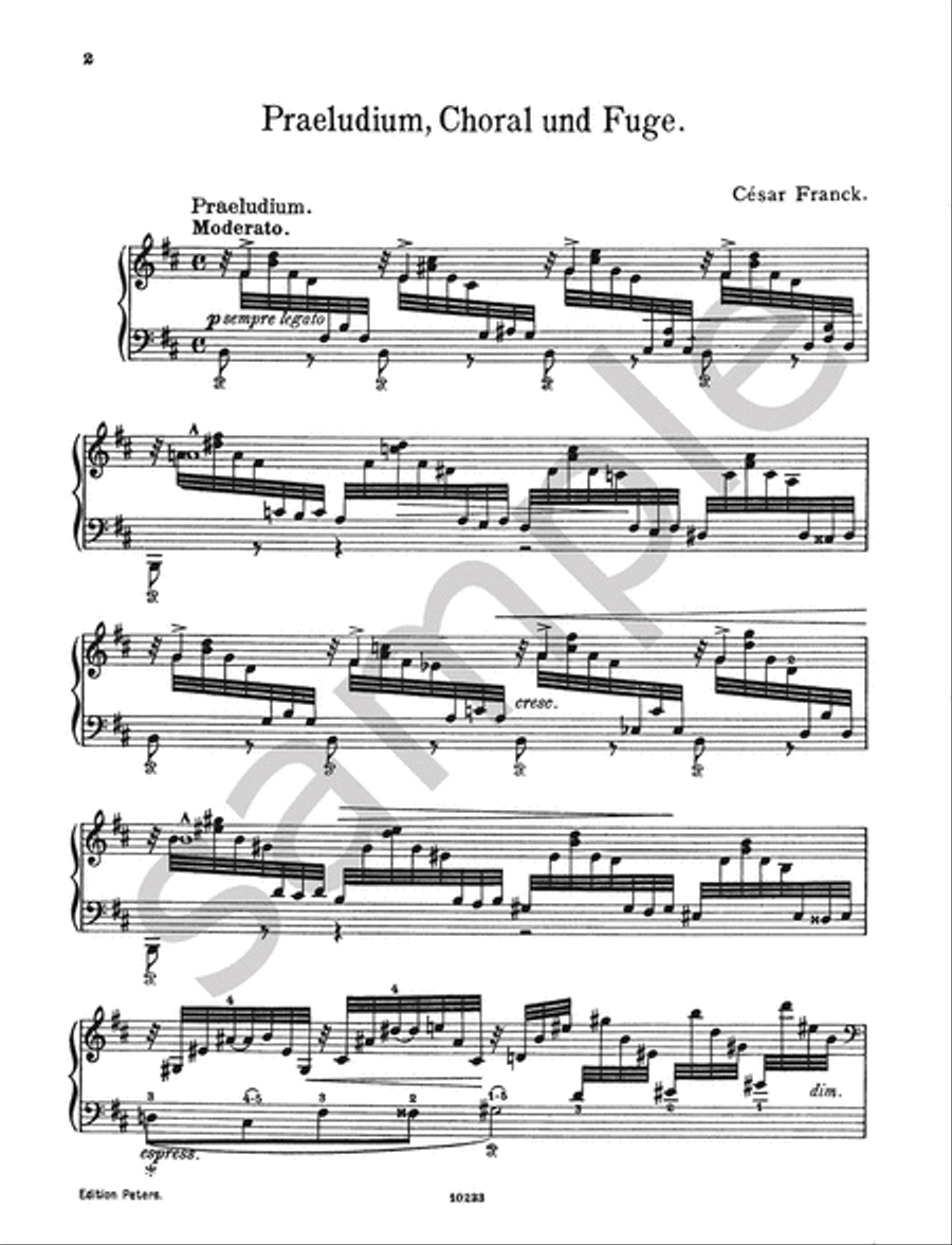 Prelude, Chorale and Fugue Piano Solo scores gallery preview page 2