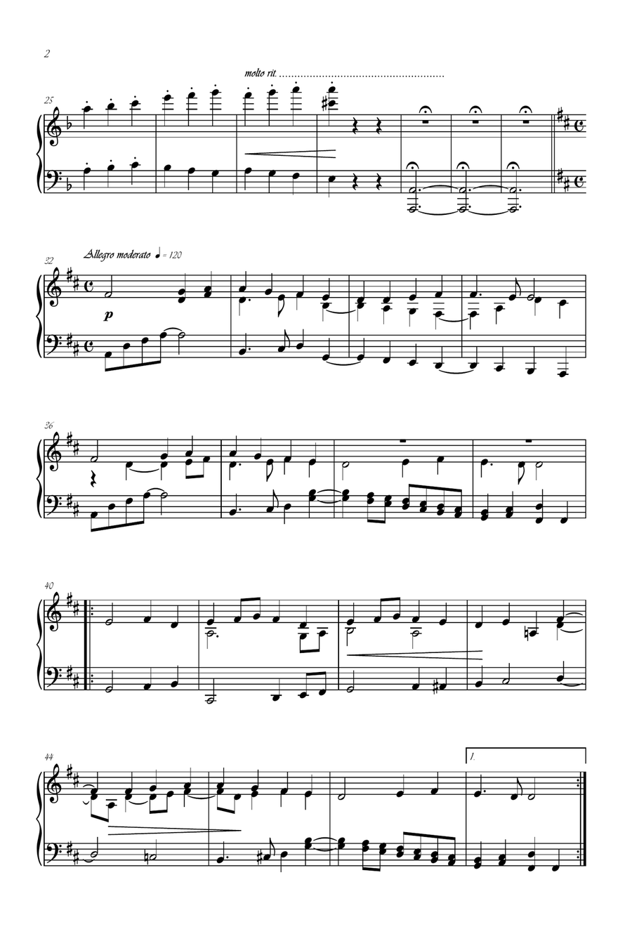 Choral from Symphony 9 Piano Solo scores gallery preview page 2