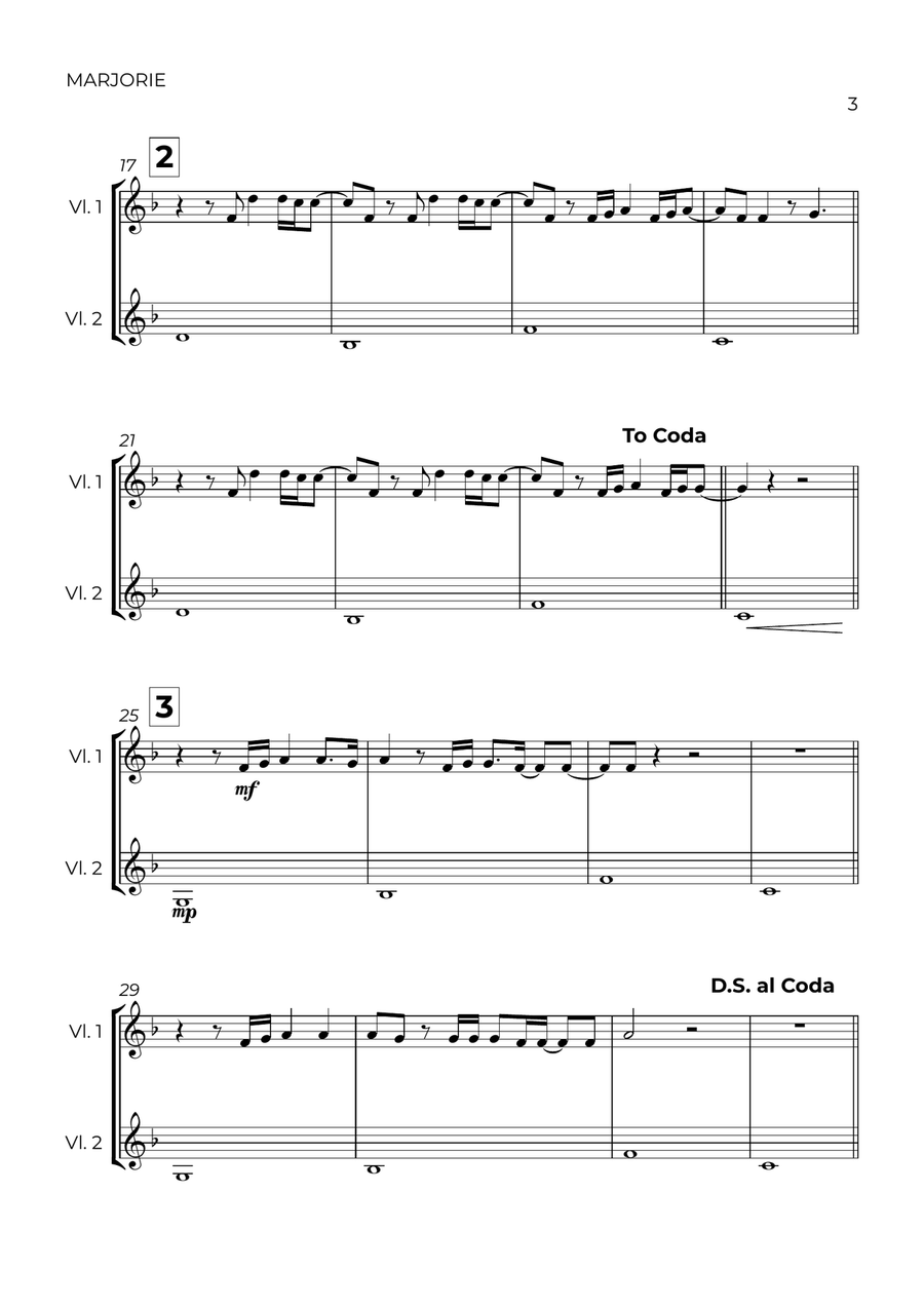 Marjorie String Duet scores gallery preview page 3