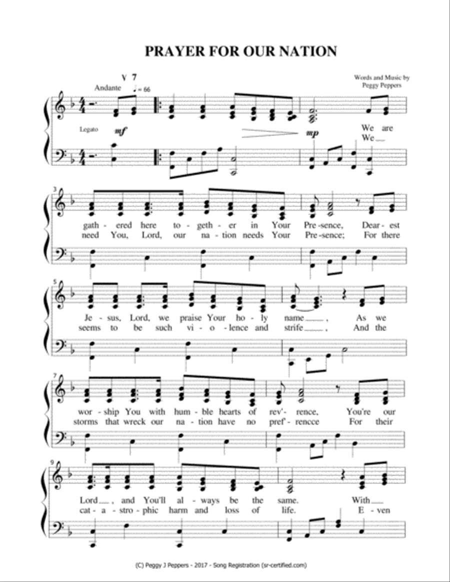 PRAYER FOR OUR NATION SSA scores gallery preview page 3