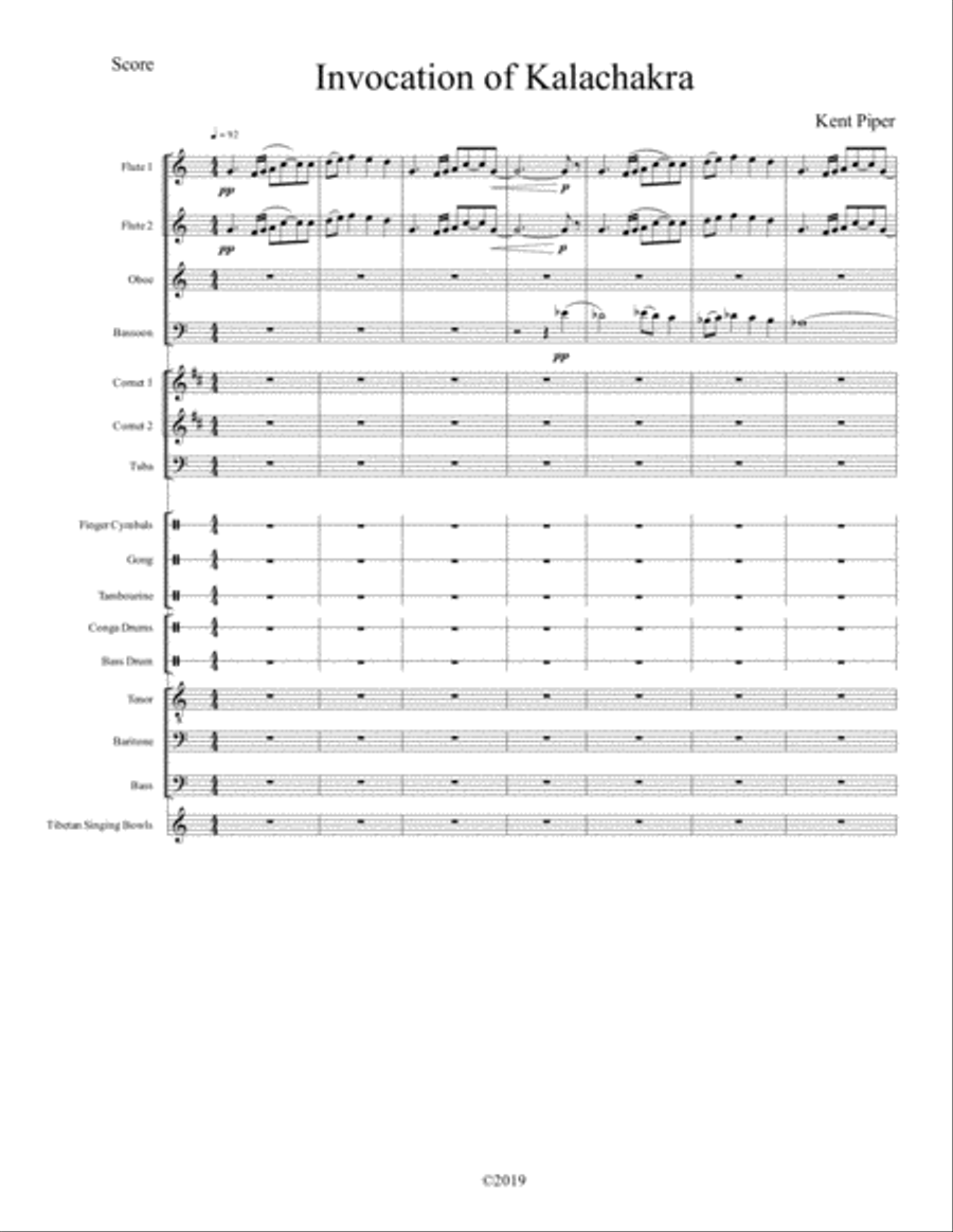 Invocation of Kalachakra Invocation of Kalachakra TTBB scores gallery preview page 1