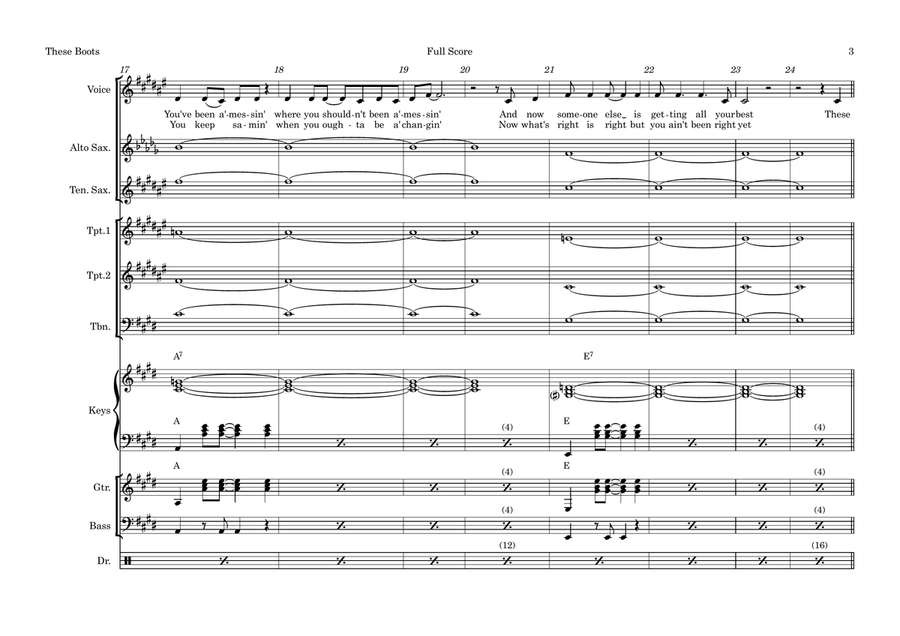 These Boots Are Made For Walkin' Small Ensemble scores gallery preview page 3