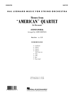 Book cover for Themes from American Quartet, Movement 1 - Conductor Score (Full Score)