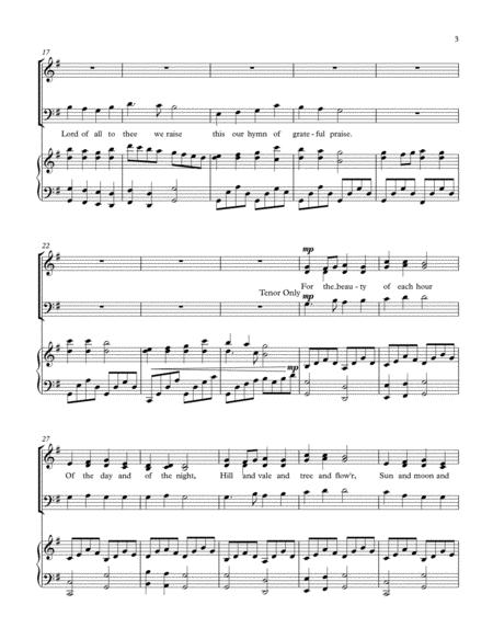 For the Beauty of the Earth- SATB image number null