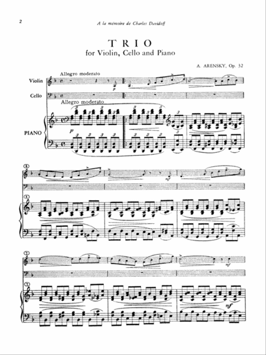 Trio in D Minor, Op. 32 Trio in D Minor, Op. 32 Small Ensemble scores gallery preview page 3