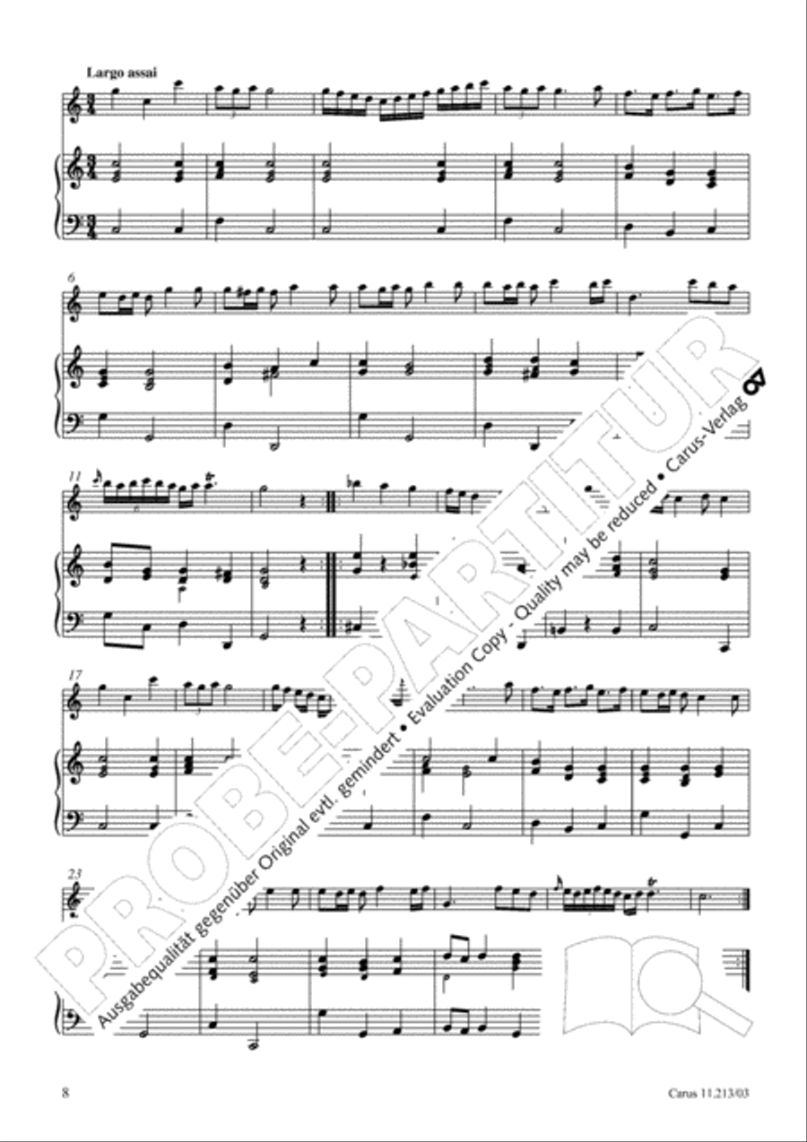 Concertino in F major for recorder and strings (Concertino in F fur Blockflote und Streicher) Recorder scores gallery preview page 9