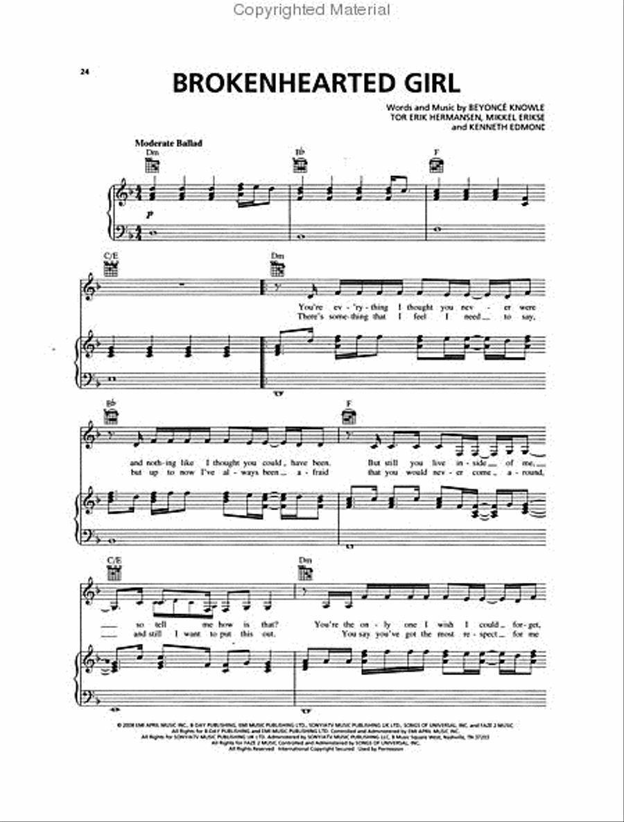 Beyoncé – I Am ... Sasha Fierce Piano, Vocal, Guitar scores gallery preview page 3