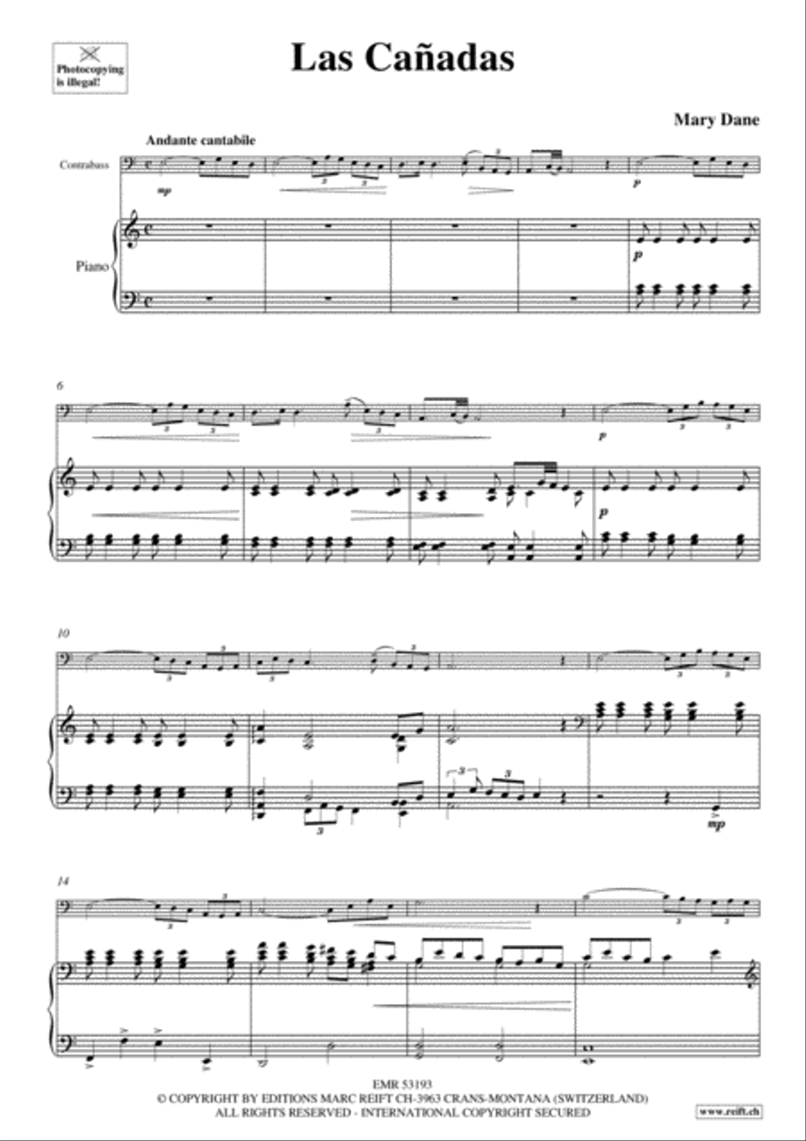 Las Canadas Double Bass scores gallery preview page 3